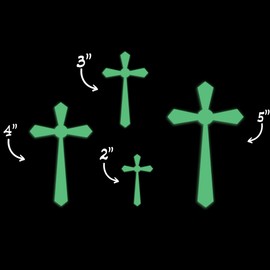 Celtic Cross Symbol Religious Christianity Jesus Style 3 Glow in The Dark Sticker Decal for Phone Tablet Laptop Car Truck Window | 3" Sticker | Green