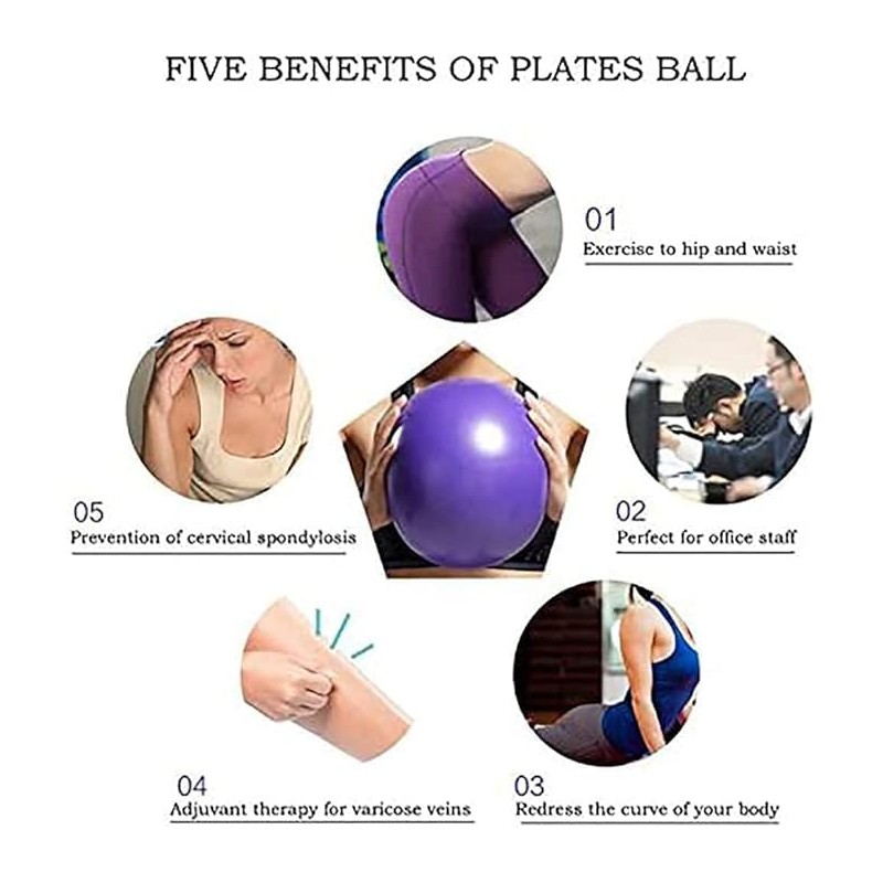 6 Inch Mini Pilates Exercise Yoga Ball with Pump