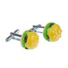 Miniblings Hamburger Cuff Links Cufflinks Buttons + Box Cheeseburger Burger
