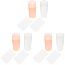 LALAFINA 6sets Clear Jelly Nail Stamping Kit of Stamper Scraper Easy Use Nail Art Tool Flexible Design for Patterns Manicure Supplies for Beginners and Professionals