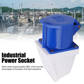 Haosie 32AMP Socket, 2P+E 220V to 250V Wall Socket Waterproof IP44 Plug Connector Socket, 3Pin 1Phase Industrial Power Socke
