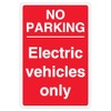 V Safety No Parking Electric Vehicles Only - Red 200