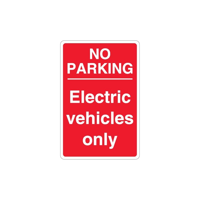 V Safety No Parking Electric Vehicles Only - Red 200