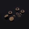 30 Sets Metal Snap Button, 15mm Antique Brass Snap Fasteners
