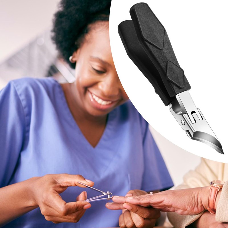 Long Handled Toenail Clippers | Ergonomic Slanted Anti-splash Trim Nail