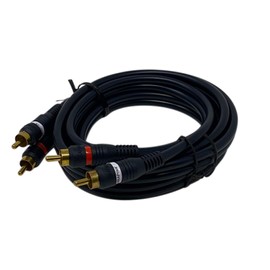 iMBAPrice® Premium 6-Feet Audio Stereo Cable 22AWG Gold Plated 2 RCA M/M Plug Cable 2 M