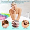 4 Pcs Exfoliating Back Scrubber with Handles,Nylon Back Exfoliator Extended