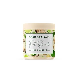 CalmGenix Lime & Ginger Foot Scrub with Dead Sea Foot Salts for Foot Spa | Exfoliating Foot Scrub for Hard Skin, Cracked Heel | Natural Foot moisturiser Pedicure Scrub | 460g Foot Exfoliator Scrub Tub