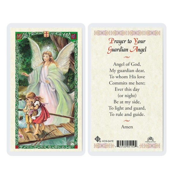 Prayer to Your Guardian Angel Holy Card (HC92E) -047- Laminated