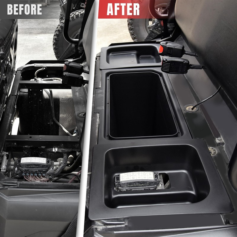 LDETXY Left & Right Under Seat Storage Box for Polaris