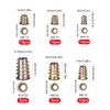 YIXISI 50 PCS Zinc Alloy Hex Socket Screw-in Nuts Kit,