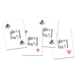 Toccata Method NoteDealer Bass Clef Grand Staff Deck