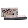 TOYANDONA Draughts Board Games Wooden Draught Magnetic Checkers Board Game