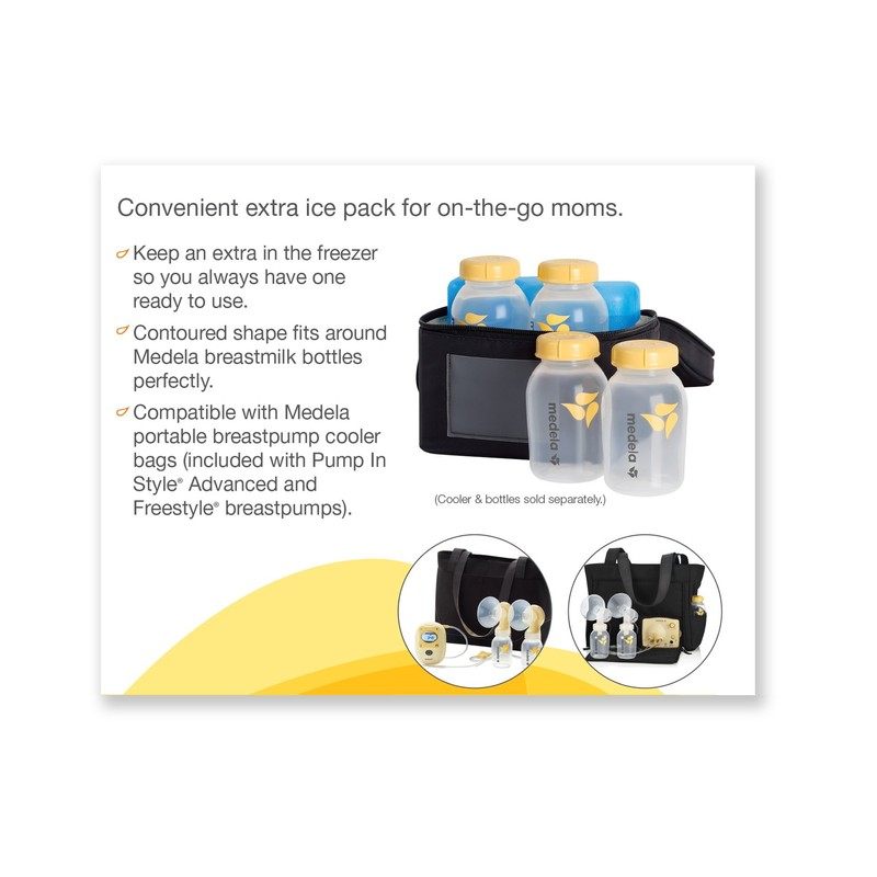 Medela Ice Pack for Breast Milk Storage, Contoured Shape Designed