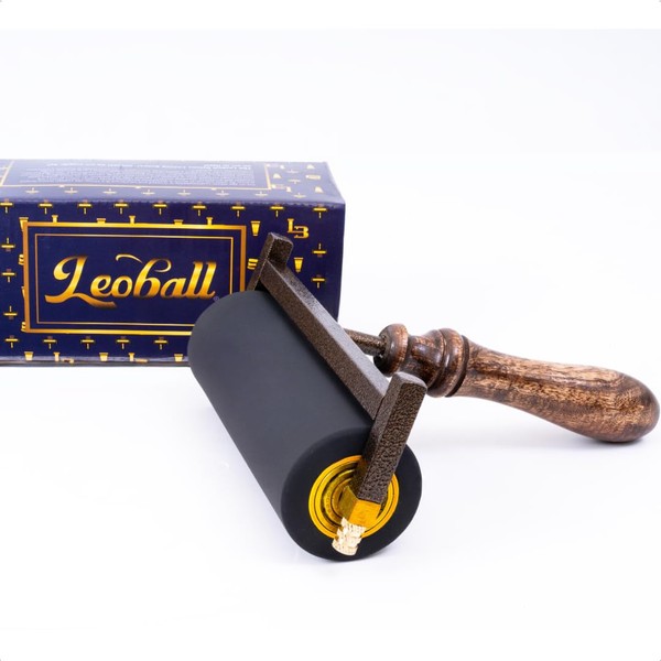 Leoball® Limited Edition Ultra-Soft Nitrile Rubber Block Printing Brayer, Deluxe