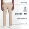 IZOD Men's Saltwater Stretch Flat-Front Chino Pants, Pale Khaki Slim,