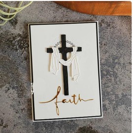 Cross Crucifixion Easter Metal Die Cuts,Cross Scarf Cutting Dies Cut Stencils DIY Scrapbooking Decorative Embossing Paper Scrapbooking Card Making