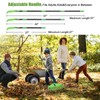 Plastic Leaf Rake - Upgraded Anti-Break Nylon Head,65" Adjustable Outdoor