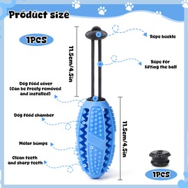 QGGTQG Dog Toy Intelligence, Dog Toy Indestructible, Chew Sticks Toothbrushes Robust Natural Rubber and Teeth Cleaning, Dog Toy Ball for Large, Medium, Small Dogs