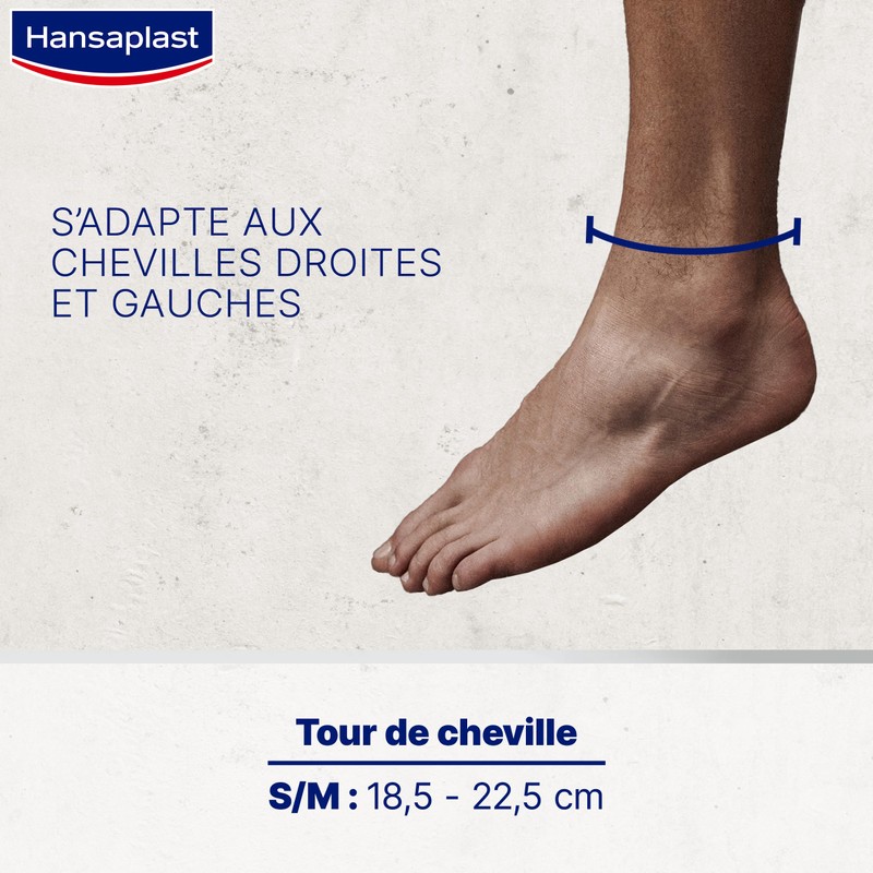 HANSAPLAST Ankle Brace (1 Piece) Size S/M, Sports Bandage for