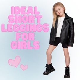 hi!mom School Short Leggings for Girls Cotton Rich 1/2 Length Shorts for School Uniform I Over-Knee Baby Kids Cotton Legggings Dancing School Elastic Soft Short Pants, 2-13 Years Red