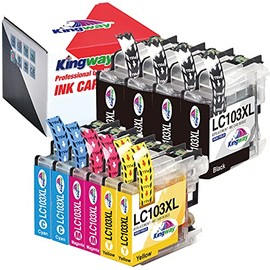 Kingway Compatible Ink Cartridge Replacement for LC-103XL LC103XL LC101 101XL for Brother MFC J870DW J450DW J470DW J650DW J4410DW J4510DW J4710DW J6720DW(10pack,4BK,2Y,2M,2C)