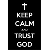 Damdekoli Keep Calm Trust God Poster - Jesus Christian Wall