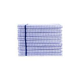 QUALITY HOME TEXTILES 100% Cotton Terry Towelling Tea Towels | Pack of 3 | Kitchen Hand Towels Dish Cloth Super Absorbent Soft Touch | Hanging Loop | Gift Packed Tea Towels (Blue 3)