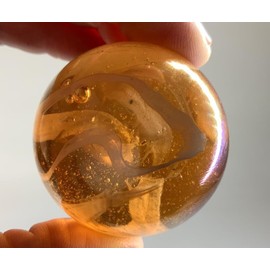 Huge 50mm Pinky Jellyfish Pink Fairy Clear Soap Bubble Large Toe Breaker Marble