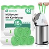 OKKEAI Bin Liners 15L White with Handle Small Bin Bags