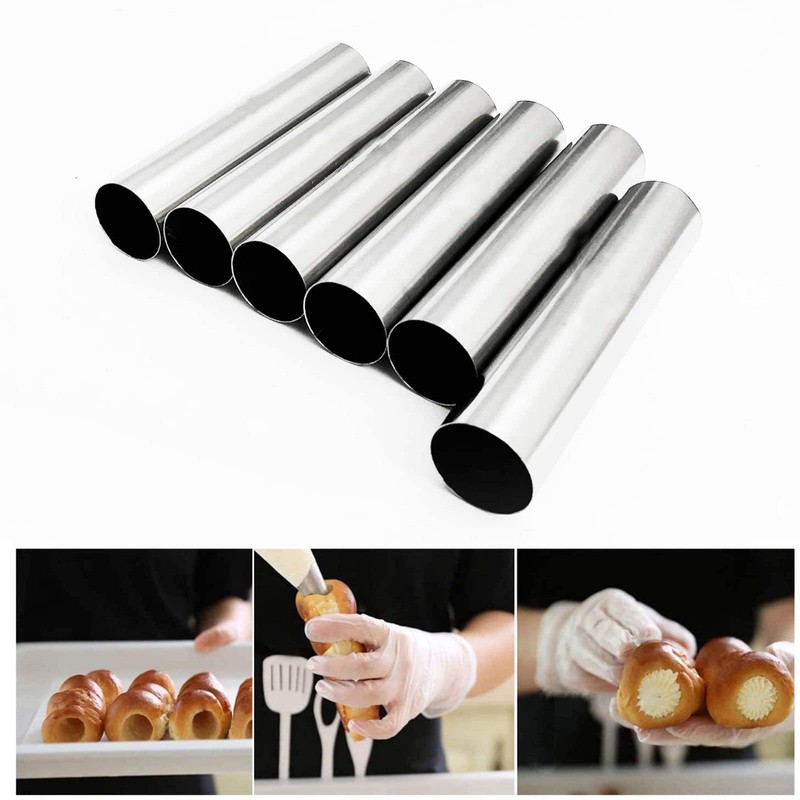 VolksRose 16pcs Cannoli Tubes Kit, Stainless Steel Cannoli Forms Tubular