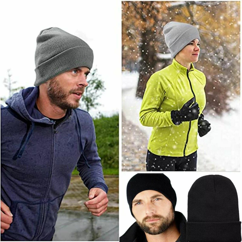 Unbranded 72 Pack Men Women Solid Black Warm Winter Beanies