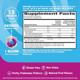 Digestive Advantage Superfruit Blend Probiotic Gummies - Survives Better than 50 Billion - 90 count (Packaging May Vary)                              