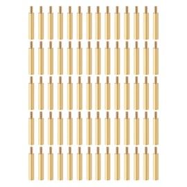 YOKIVE 50 Pcs M2.5 Standoff Screws, Brass Hex PCB Standoffs, Keep Height Consistent, Great for Motherboard (Gold Tone, 25mm+6mm)