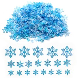 800Pcs Christmas Confetti Glitter Snowflakes Table Confetti Snowflakes Confetti Sprinkles Confetti Blue Snowflake Sequins for Xmas Holiday Party Supplies