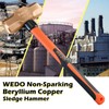 WEDO Non-Sparking Sledge Hammer with Fibreglass Handle, Spark-free Safety Demolition