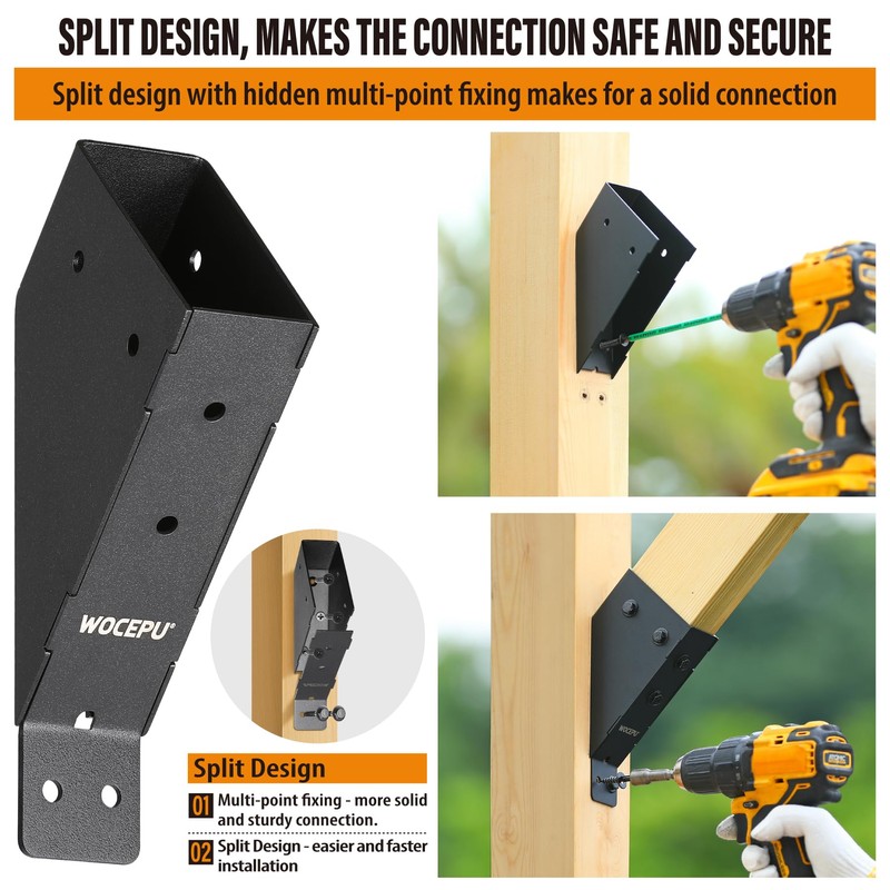 Wocepu 4pack 45 Degree Angle Support Bracket, for 2x4 (Actual