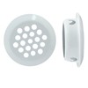Auvotuis 20Pcs Circular Air Vents White Soffit Vent, Stainless Steel