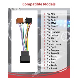 RUIZHI Car Radio Adapter Set, Universal Radio Adapter, Antenna Adapter, DIN ISO Clamp 15 + 30 Pluggable Extension Radio Adapter Plug, ISO Adapter Car