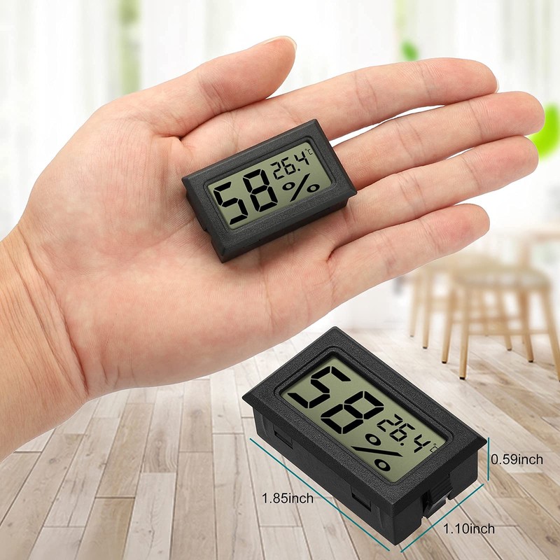 EEEKit 5-Pack LCD Digital Hygrometer Thermometer, Mini Digital Temperature Meter