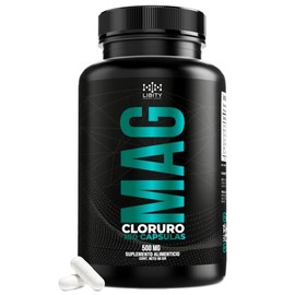 MAG | Cloruro de Magnesio 100% Puro con 180 Capsulas de 500mg [Potente Formulacion Grado Farmaceutico] Maxima Biodisponibilidad, Apoyo Oseo y Muscular