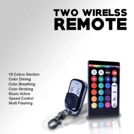 RGBW Golf Cart Lighting Underbody Glow Neon Kit Club Car w Dual Remote Control