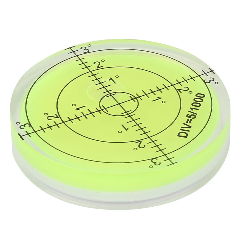 Round Level with 60 mm Diameter and Crystal Clear Scale,