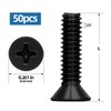 OUSCHR #6-32 x 1-1/2" Black Countersunk Flat Head Machine Screws,