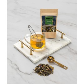 LARICO Premium Green Tea Loose Leaves - Spring Silent 50 g / with Fruit Pieces, Mallow Petals, Marigold and Sunflower Seeds/Green Tea