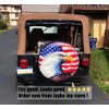 Spare Tire Cover, Wheel Cover with American Flag Eagle Waterproof