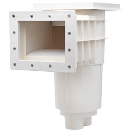 Rx Clear Standard Thru-Wall Skimmer for Vinyl Liner Inground Pool | Made of Non-Corrosive Abs Plastic | Large Debris Basket & Multiple Plumbing Connections for Easier Access