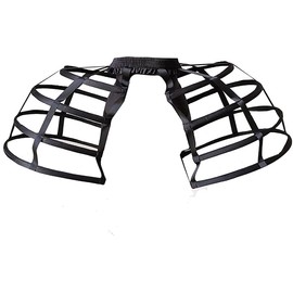 SSDH Satin Cutout Four-Layer Bilateral Bird Cage Fishbone Crinoline Cosplay Violence Lolita Crinoline (Black)