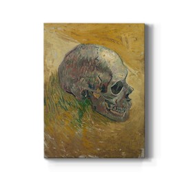 Renditions Gallery Skull (1887) by Vincent Van Gogh Print Art, Famous Painting Reproduction, Premium Gallery Wrapped Canvas Décor, Ready to Hang, 8 in H x 12 in W, Made in America Print Artwork