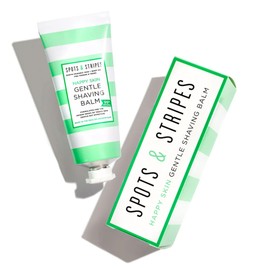 Spots & Stripes - Gentle Shaving Balm, 99% Natural Shaving Essential for Teens, with Moisturising Grapeseed and Carrot Oils, Soothing Cucumber and Chamomile, Helps Reduce Post-Shave Sensitivity (65g)